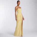 Robe Longue Bustier Corset Fendue - vue 4