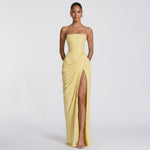 Robe Longue Bustier Corset Fendue - vue 9