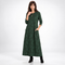 Robe longue imprimée coloris vert