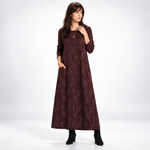 Robe longue imprimée coloris rouge
