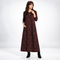 Robe longue imprimée coloris rouge