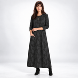 Robe longue imprimée coloris noir