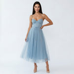 Robe Midi Corset en Tulle - vue 10