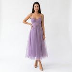Robe Midi Corset en Tulle - vue 13