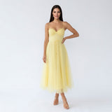 Robe Midi Corset en Tulle - vue 6