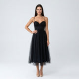 Robe Midi Corset en Tulle - vue 7