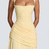 AloeZ | Robe Maxi Corsetée Drapée