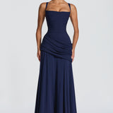 AloeZ | Robe Maxi Corsetée Drapée