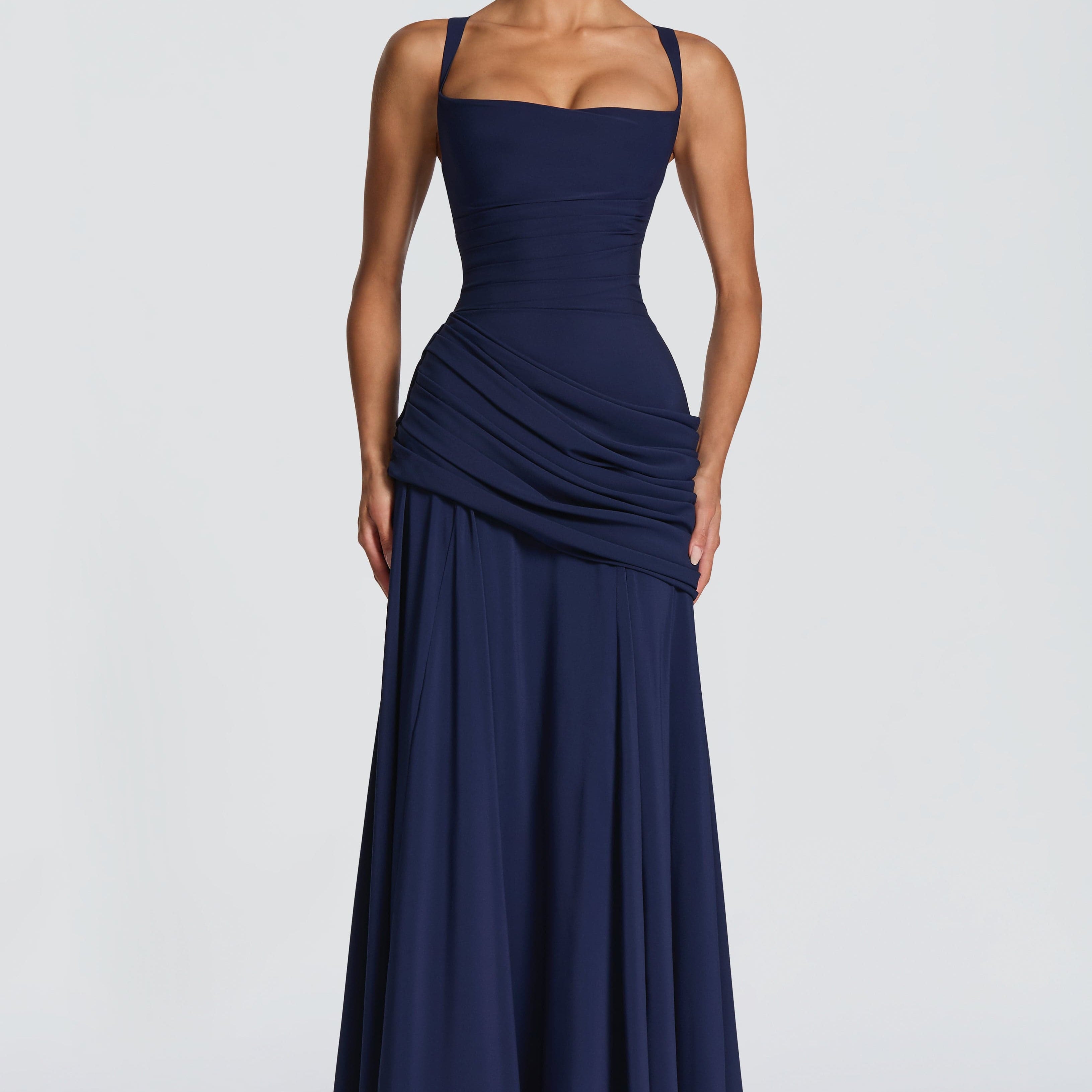 AloeZ | Robe Maxi Corsetée Drapée