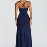 AloeZ | Robe Maxi Corsetée Drapée