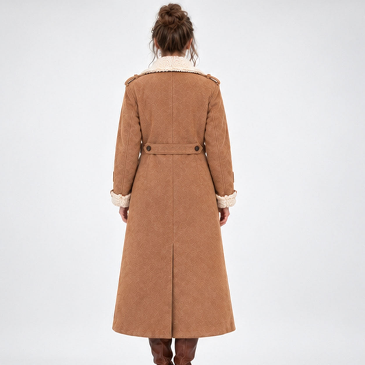 Manteau Long Bordures Sherpa - vue 2