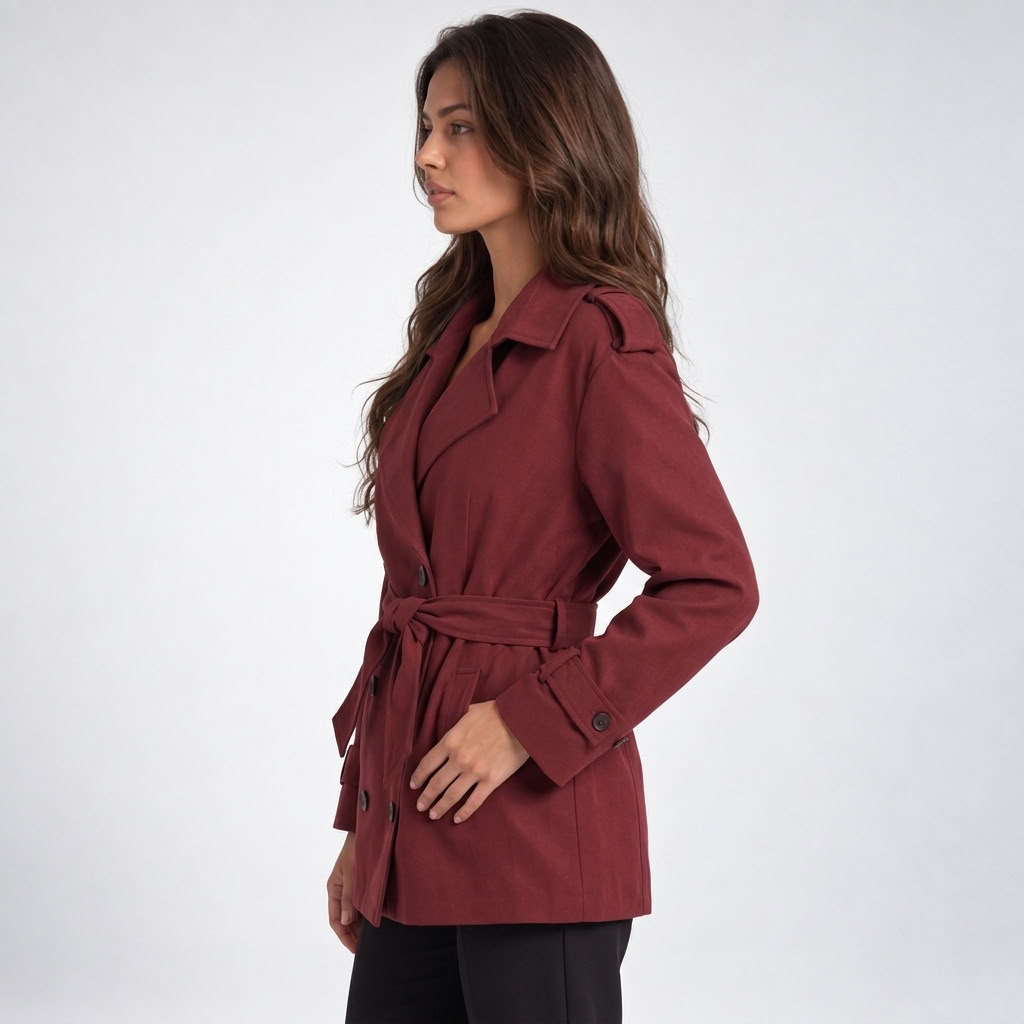 Trench court croisé – vue 4