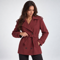 AloeZ | Trench Court Croisé à Ceinture Nouée