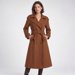 Trench long croisé ceinturé – vue 2