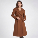 Trench long croisé ceinturé – vue 1