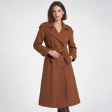 Trench long croisé ceinturé – vue 1