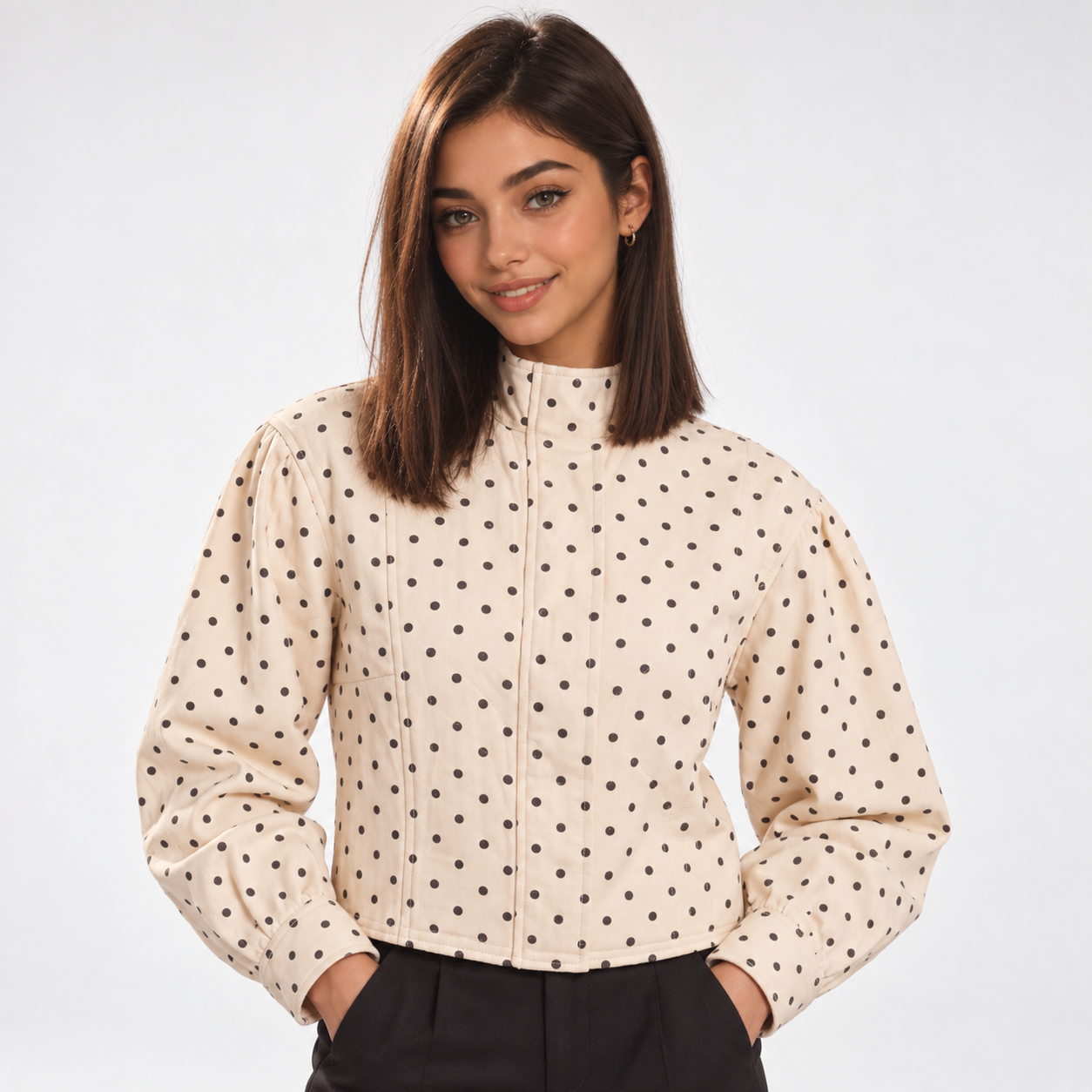 Veste courte à pois – vue 1