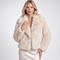 Veste en fausse fourrure coloris beige