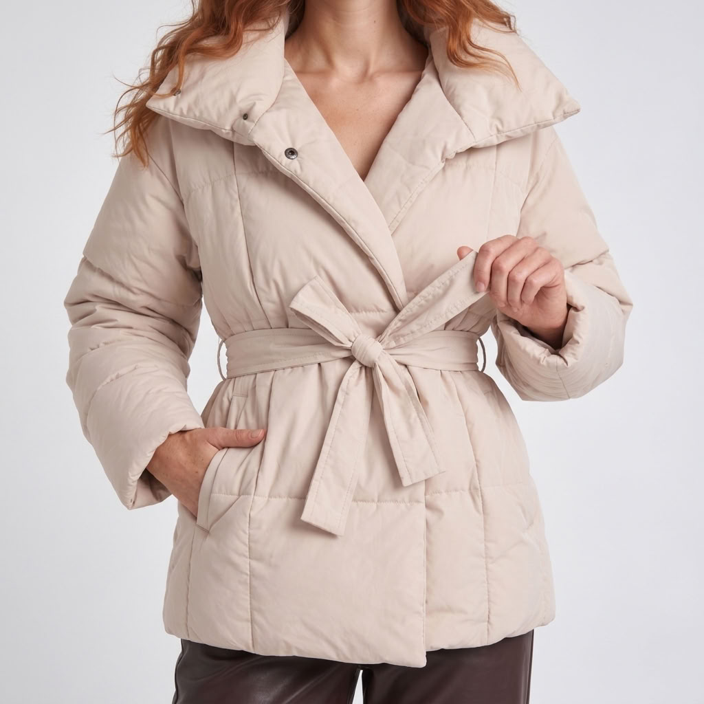 Veste matelassée ceinturée – vue 2