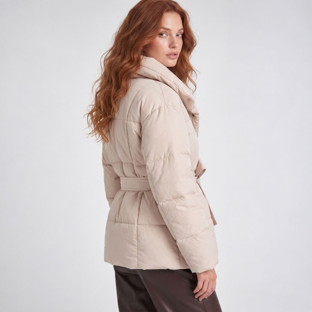 Veste matelassée ceinturée – vue 4