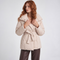 Veste matelassée ceinturée coloris beige