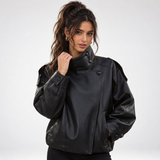 Veste oversize en similicuir – vue 1